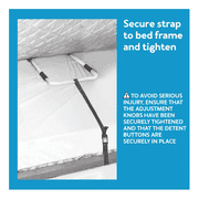 Equate Steel Adult Bed Safety Rails for Elderly & Senior Assistance, Black, 300 lb Weight Capacity