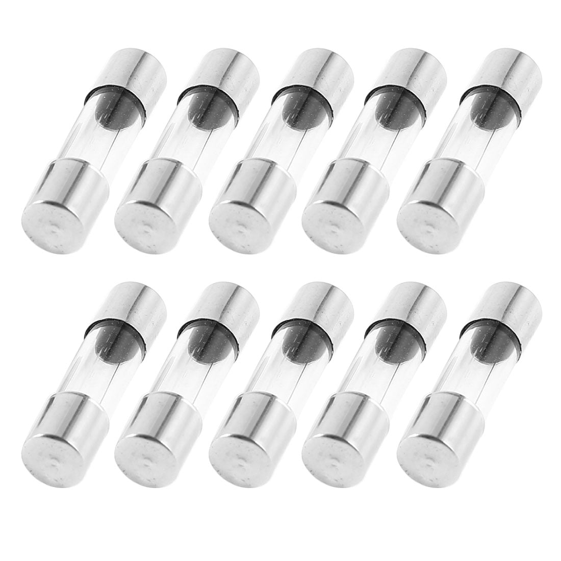 Sourcingmap 10 Pcs Fast Blow Type Glass Tube Fuses 6x30mm 250V 10A