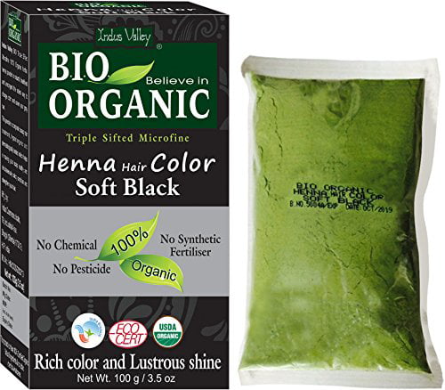 Buy Indus Valley Bio Organic 100% Soft Black Henna Hair Color 100g Online  at Lowest Price in Egypt. 940142936