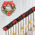 thumbnail image 5 of HongHeng Artificial Christmas Poinsettia Garland with Eucalyptus Leaves, Red Berries Garland Decor for Home, Fireplace, Wall, Porch, Table, Mantle, Indoor Outdoor Decoration, 5 of 6
