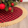 thumbnail image 6 of Nkmbld Large Christmas Tree Collar, Classic Red and Black Plaid Christmas Tree Skirt, Vintage Style Christmas Tree Base Cover, Beige, 6 of 7