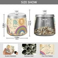 thumbnail image 2 of Yayeee Ashtray with Lid for Cigarette Smokeless Stainless Steel Home Ash Holder, Beige Rainbow, 2 of 7