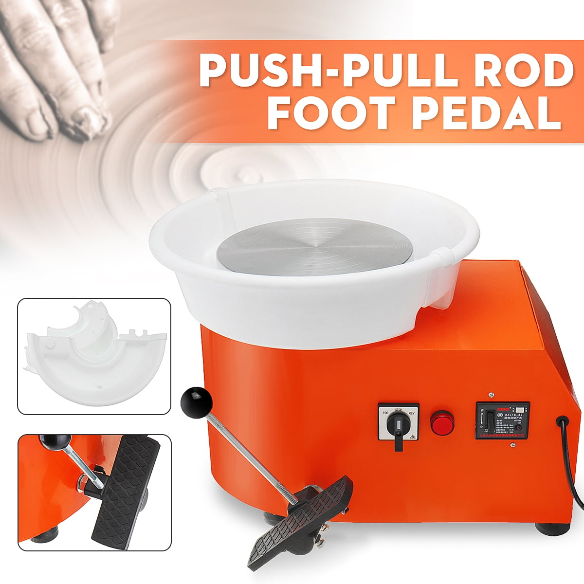 Blue Mein LAY Updated 350W LCD Pottery Wheel Machine with Removable Basin 11 Tools and Pedal for Ceramic Work Clay Art Craft