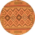 thumbnail image 1 of Ahgly Company Indoor Round Oriental Orange Traditional Area Rugs, 3' Round, 1 of 1