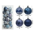 thumbnail image 3 of RBCKVXZ Small Size 24ct Christmas Ball Ornaments (1.5"/38mm), Shatterproof Plastic Christmas Bulbs, Hanging Decorations for Xmas Tree, Holiday, Wedding, Party, 3 of 6