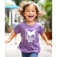 thumbnail image 3 of Three Rex Square T-Rex Dinosaur 3rd Birthday Shirts for Baby Toddler & Youth Boys & Girls Purple Shirt 3T, 3 of 5