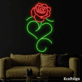 thumbnail image 3 of Craftnamesign Rose Flower Neon sign, Flower Shop Decor, Rose Lover Gifts, 3 of 4
