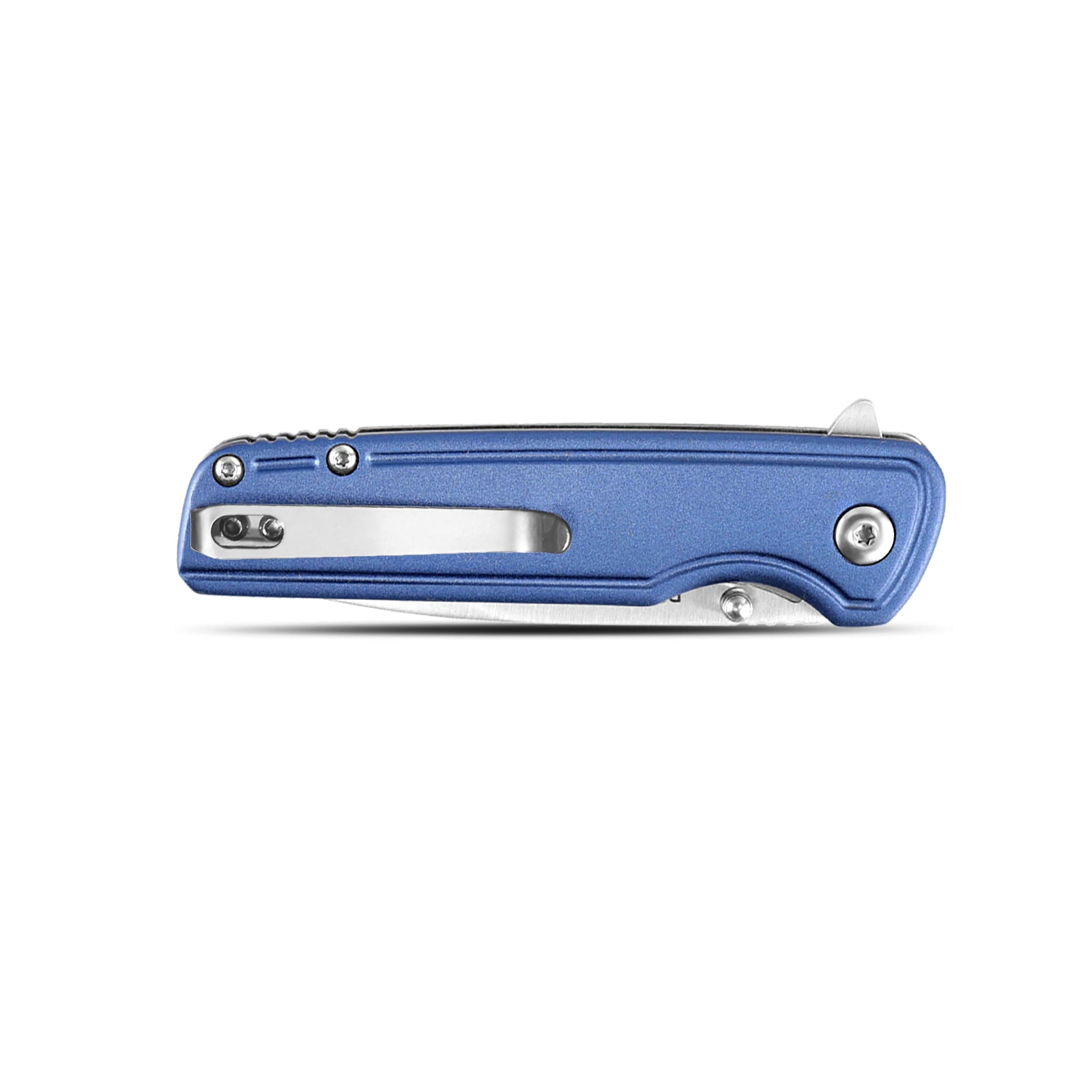 Ozark Trail 7 inch Folding Knife with 3" D2 Blade and 4" Aluminum Handle,Reversible Belt Clip