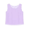 thumbnail image 3 of Yartina Womens Summer Dressy Chiffon Blouses Round Neck Sleeveless Tunic Tops Office Work Shirts Top Lavender XXL, 3 of 5