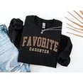 thumbnail image 3 of Favorite Daughter Sweatshirt – Leopard Print Funny Daughter Gift, Cute Sibling Humor Sweater, Best Daughter Pullover from Mom or Dad, 3 of 7
