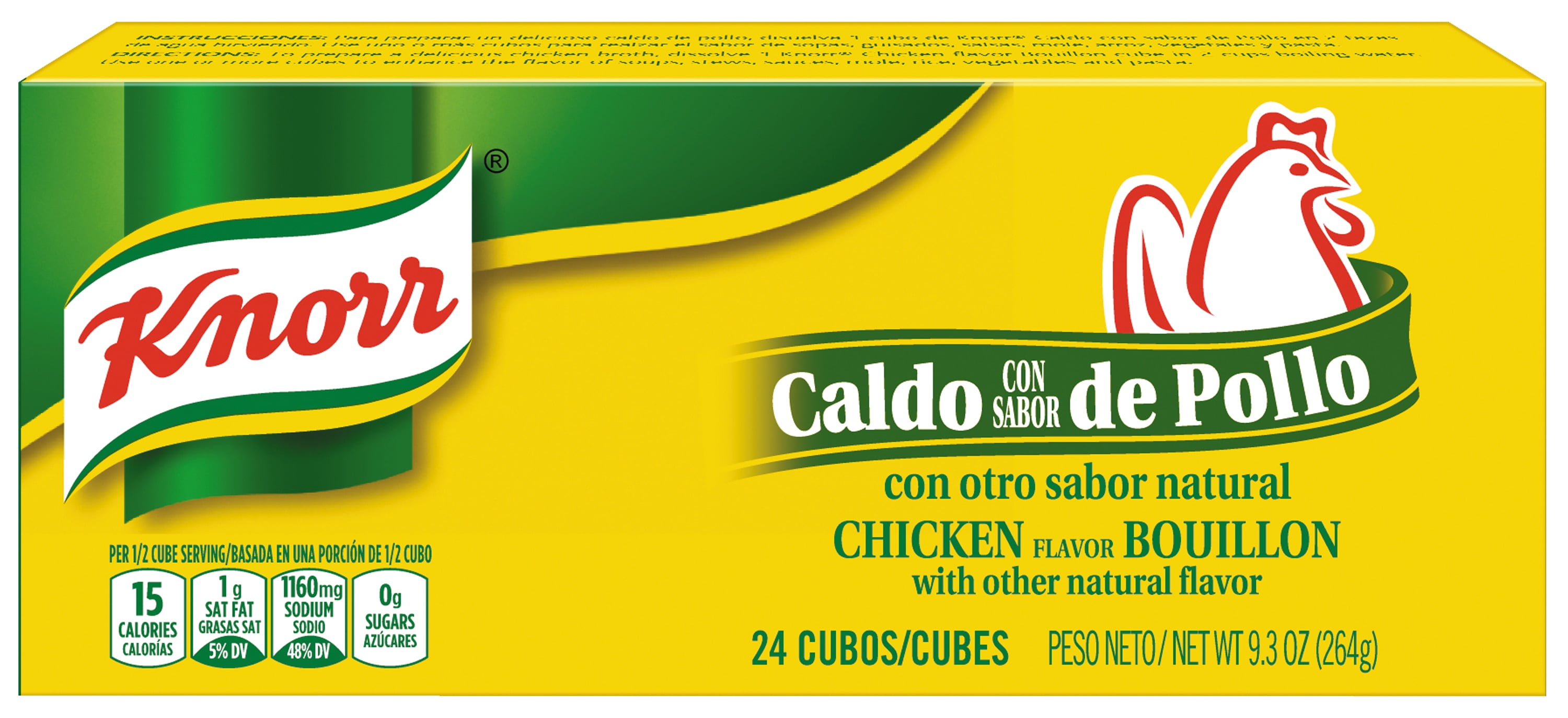 Knorr Cube Bouillon Chicken 9.3 oz, 24 ct - Walmart.com - Walmart.com