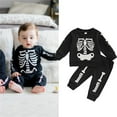 thumbnail image 2 of Mercatoo Toddler 2-Piece Sweatpants Set Halloween Skeleton Pullover Sweatshirts Joggers Pants Outfits Baby Boys Cotton Tops, 2 of 8