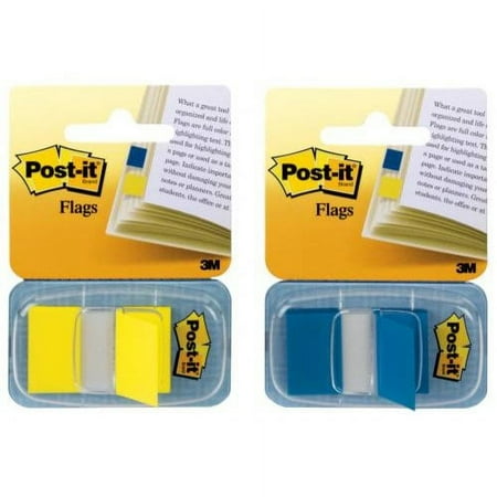 Postit Flags 1 Inch Blue & Yellow