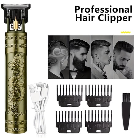 Men's Hair Clipper, Rechargeable Electric Shaver for Adults, Vintage Style Hair Clipper for Home Use, USB Rechargeable Barber Clipper, Men's Beard Trimmer, Facial Hair Trimmer, Gift for Boyfriend