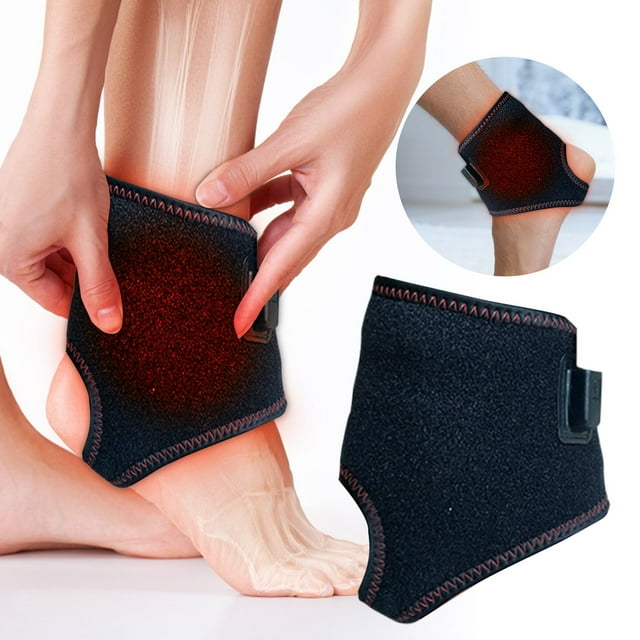 USB Powered Ankle Heating Wrap Therapeutic Support Brace For Joint And Sprain Recovery Care