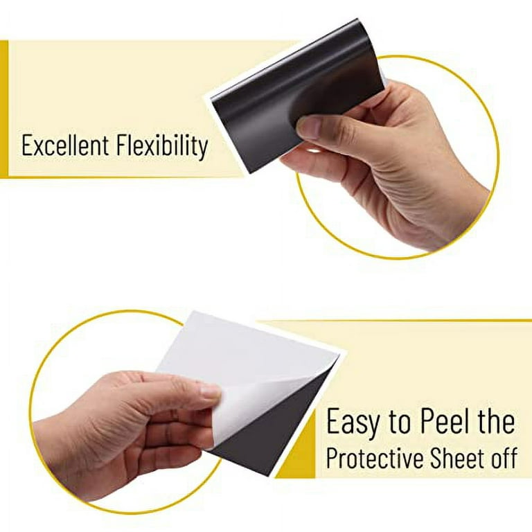Adhesive Magnetic Sheets, 4 x 6, 10 Pack, Magnetic Sheets with Adhesive  Backing, Magnetic Sheets, Flexible Magnetic Sheet, Picture Magnets,  Cuttable Magnetic Sheets. 