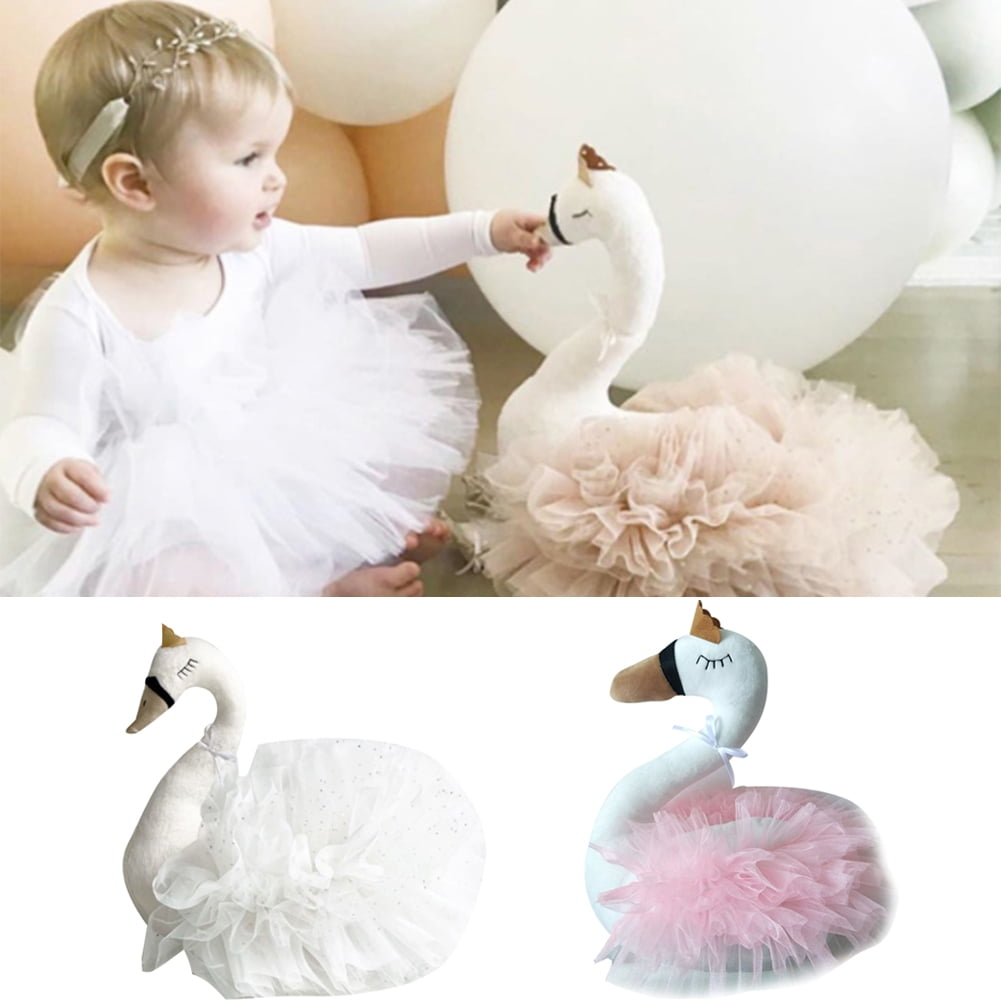 Cheers.US Gooses Duck Stuffed Doll Soft Animal Ballet Swan with