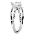 thumbnail image 3 of High polished (no plating) Stainless Steel Ring with AAA Grade CZ in Clear for Women Style DA135, 3 of 4