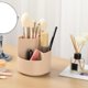 thumbnail image 4 of Portalápices de escritorio, diseño giratorio de 360 ​​grados, caja de almacenamiento de escritorio con tres rejillas circulares giratorias unisex de color rosa oscuro, 4 of 5