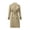 Beige, variant on Women's Double Breasted Trench Coat Water Resistant Classic Belted Lapel Overcoat
