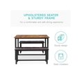 thumbnail image 5 of Eastvita Dining Table Set for 4 Kitchen Table with 2 Upholstered Benches/Rectangular Dining Room Table Set/3-Piece Kitchen Table Set for Small - Space Apartment or Studio Home, 5 of 5