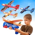 thumbnail image 1 of Juguete lanzador de aviones Onysurui, paquete de 3 con 3 pegatinas DIY, 1 of 7
