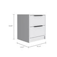 thumbnail image 4 of Boahaus Toledo Modern Nightstand White Painted, 2 Drawers, 4 of 5