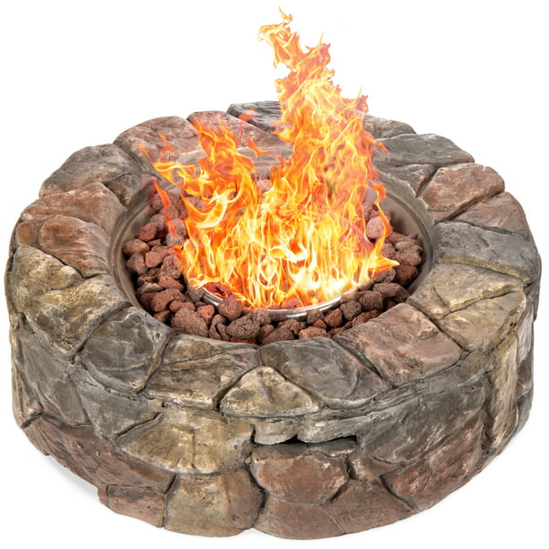 Btu Gas Fire Pit For Backyard Garden, Can You Use A Gas Fire Pit On Covered Porch