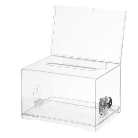 Acrylic Donation & Ballot Box w lock