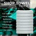 thumbnail image 5 of Avalon Grey Shop Towels (Pack of 50 - 12x14 Inches) Shop Rags – Cotton Shop Towels Reusable & Absorbent Cleaning Towels, Multipurpose Cleaning Rags for Automobiles, Garage & Home Shop Towels Bulk, 5 of 7