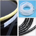 thumbnail image 3 of Envoltura De Cable En Espiral - 45 Pies 1/4 "" Organizador De Funda De Administración De Cables Para Cable De Computadora Cable De Alimentación Cable De Audio Y Video (1/4 Pulgada-45 Pies Negro), 3 of 5