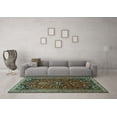 thumbnail image 3 of Ahgly Company Indoor Square Persian Turquoise Blue Traditional Area Rugs, 8' Square, 3 of 4