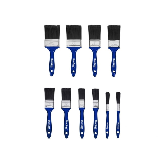 Bluespot Tools Synthetic Workshop Paint Brush Set, 10 Piece