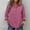 Pink, variant on Womens Summer Tops 3/4 Sleeve Regular Fit Clothing Womens Blouses Dressy for Shopping and City Stroll S-2XL