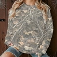 thumbnail image 4 of CLOISE Women's Sweatshirts Long Sleeve Plus Size Lightweight Crew Neck Tops Camouflage Pullover Oversized Casual Outfits, 4 of 8