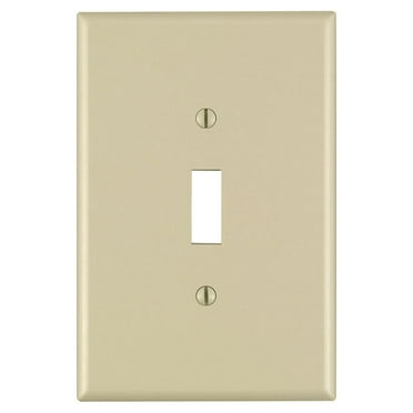 Leviton 86101 1-Gang Toggle Device Switch Wallplate, Oversized, Thermoset, Device Mount, Ivory