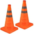 thumbnail image 6 of LABSERRON 2Pcs Orange Black Collapsible Traffic Cones for and Sports Training, 6 of 8