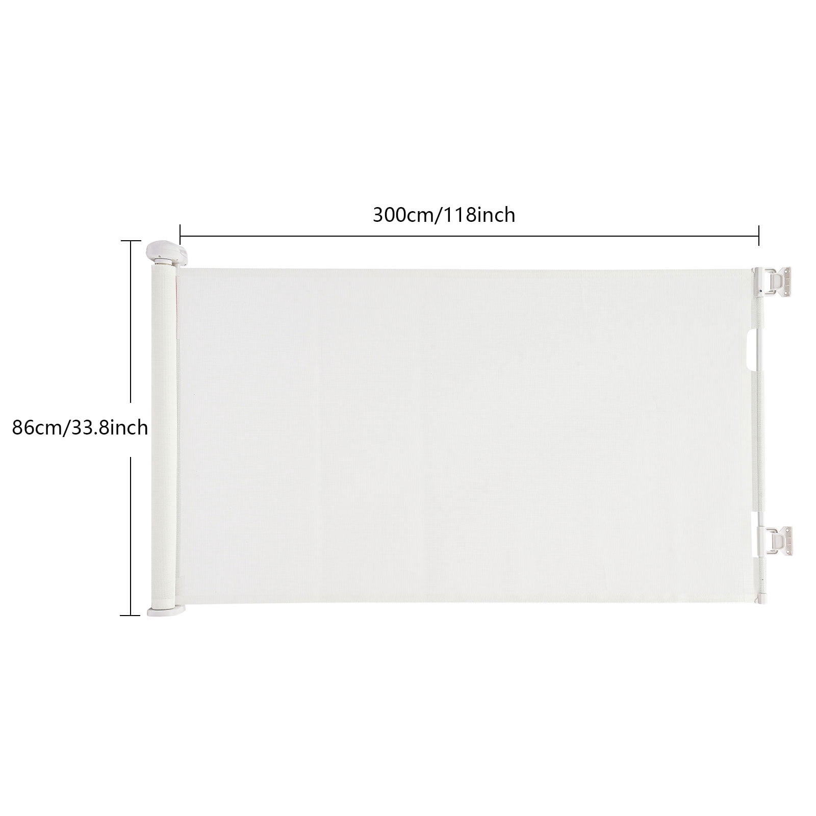 Retractable Pet Gate, Pet Gate for Stairs, Corridors, Bedrooms White 15.75-118in