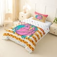 thumbnail image 2 of Erosebridal Basketball Ice Crem Drip Twin Comforter Sets, Waffle American Flag Bedding Set, Colorful Polka Dots Reversible, 1 Comforter and 1 Pillowcase, 2 of 6