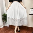 thumbnail image 5 of Byfri White Lace Half Slip Maxi Underskirt, High Waist Petticoat Extender for Dresses, 85cm, 5 of 7