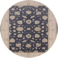 thumbnail image 1 of Ahgly Company Indoor Round Mid-Century Modern Carbon Gray Oriental Area Rugs, 8' Round, 1 of 6
