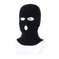 thumbnail image 2 of Tnobhg Three Hole Hat Winter Men Ribbed Beanie Face Covering Balaclava Sports Scarf Skiing Hat Outdoor Cycling Knitted Pullover Hat, 2 of 8