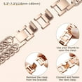 thumbnail image 4 of Dwitch Double Chain Bracelet Compatible with Apple Watch Band 38/40/41/42/44/45/46/49mm Women Men, Dressy Metal Link Strap for iWatch Ultra SE Series 10 9 8 7 6 5 4 3 2 1,Rosegold, 4 of 6