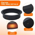 thumbnail image 6 of Litake 30 inch Inner Fire Pit Ring, Outdoor 2.5MM Steel Firepit Ring 36 inch Outer Large Bonfire Fire Pit Insert Round, In-Ground Fire Pit, Outside Wood Burning DIY for Camping Garden Patio (30" Liner, 6 of 7