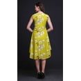 thumbnail image 4 of Bimba Robe d'Été Sans Manches à Col Rond pour Femmes, Imprimé Floral Oiseau Jaune et Magnolia, Tenue Décontractée-Xxx-Grand, 4 of 6
