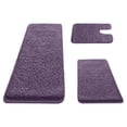 thumbnail image 2 of Tuvgenk 3 Piece Bathroom Rug Set Water Absorbing Non Slip Bath Rug Set Large Bath Mat Set for Bathroom Floor(Purple,47x16 inch,24x16 inch,20x16 inch), 2 of 9
