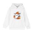 thumbnail image 7 of Unisex Boys Girls Fashion Print Hoodies Long Sleeves Hooded Pullover Sweatshirt Fall Winter Halloween Top Clothes White 13-14 Years, 7 of 7
