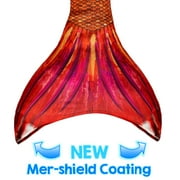 Sun Tail Mermaid Tiger Queen Tail Skin, Size Child Large (Monofin not included.)