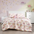 thumbnail image 2 of Wellco 4 Piece All Season Bedding Comforter Set, Ultra Soft Polyester Elegant Bedding Comforters——Heart and Cute Rainbow, 2 of 6