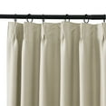 thumbnail image 3 of TWOPAGES Blackout Pinch Pleat Curtain  Light Blocking Drape for Bedroom, 1 Panel, 52"x63", Beige, 3 of 6